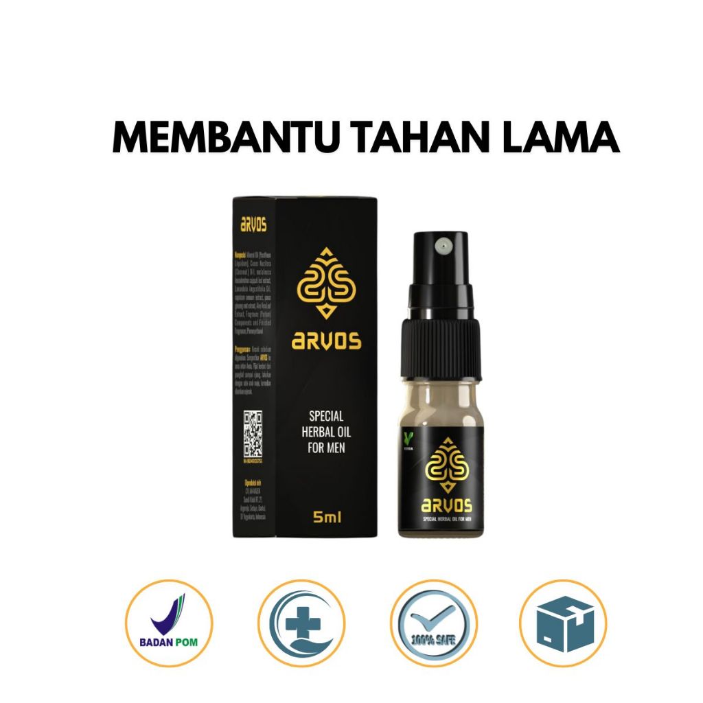 ARVOS minyak spray herbal membantu tahan lama,minyak pijat pria BPOM