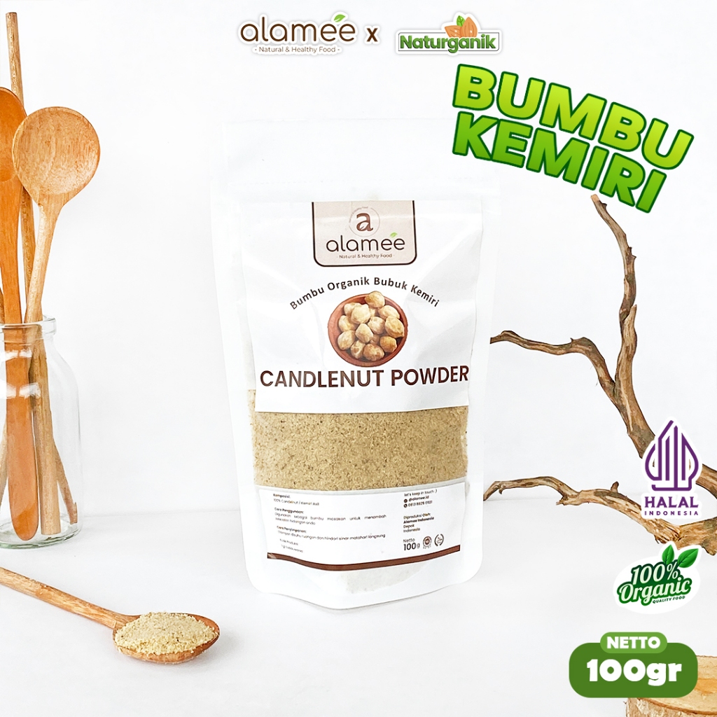

ALAMEE Bubuk kemiri Candlenut Powder Bumbu Dapur Organik Masak Murni Seasoning 100 Gram Naturganik