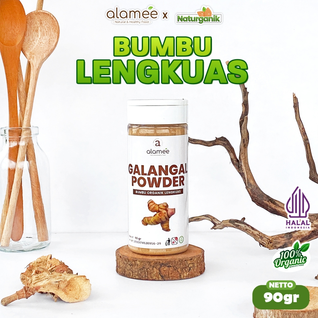 

ALAMEE Lengkuas Bubuk Bumbu Dapur Instan Galangal Powder Murni Asli Seasoning Tabur Naturganik