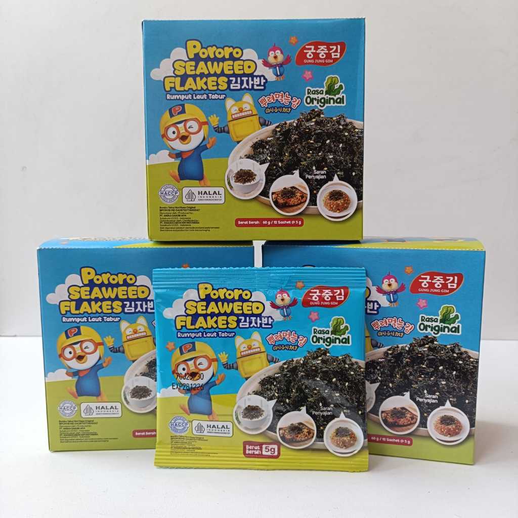 

NORI PORORO TABUR SEAWEED FLAKES 1 DUS ISI 5 BOX