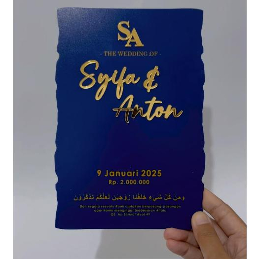 AKRILIK BACKGROUND BENTUK KERTAS Dekorasi Pernik Mahar Pernikahan