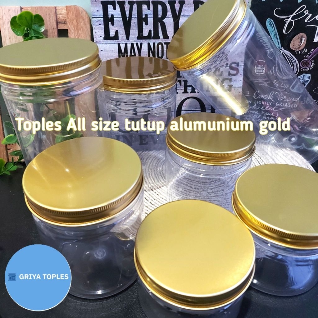 TOPLES TABUNG TUTUP ALUMUNIUM GOLD / TOPLES PLASTIK TUTUP ALUMINIUM GOLD