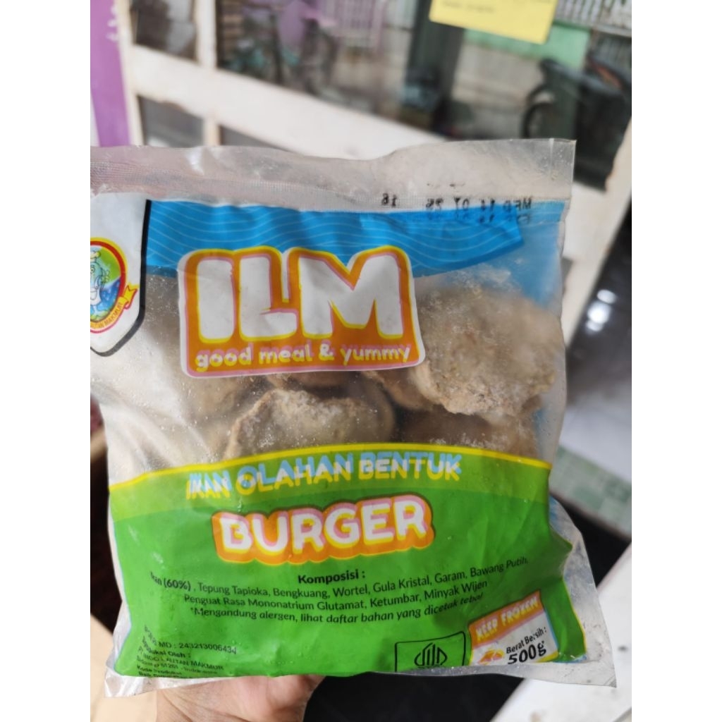 

ILM Burger / Ikan olahan bentuk pempek kulit burger 500gr
