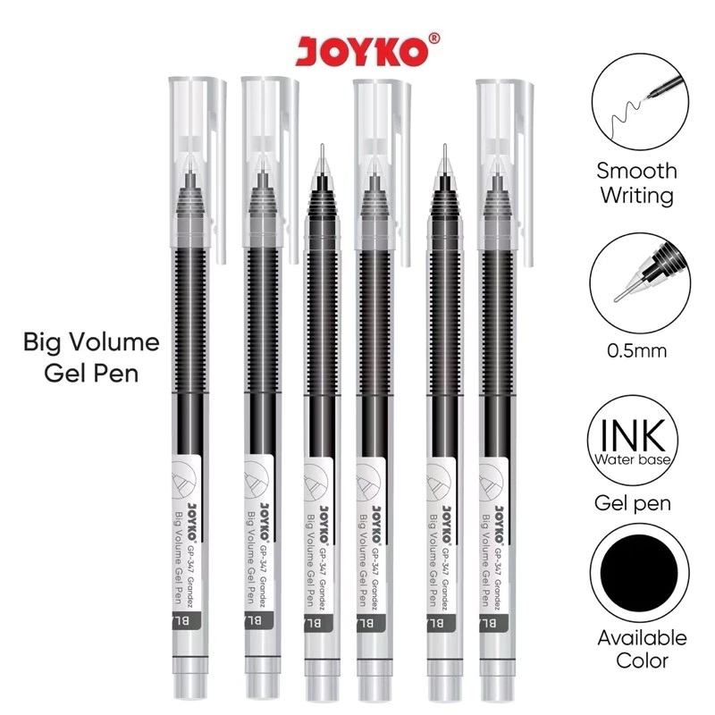 

Joyko GP-347 Grandez 0.5 Black Gel Pen-Pena Jel ( 1 Pcs )
