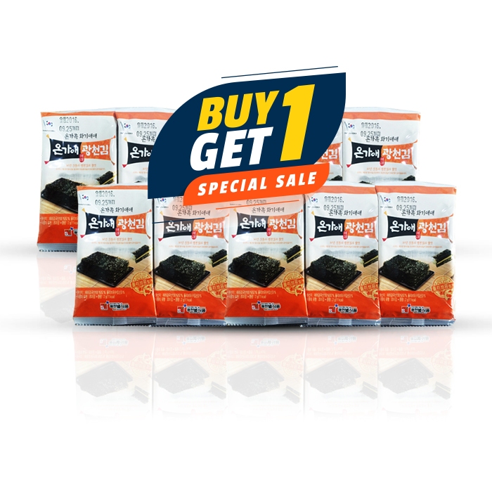 

StarFood Ongaae Gwangcheon Seasoned Laver (Mini Size) 2g x 10pcs BUY 1 GET 1