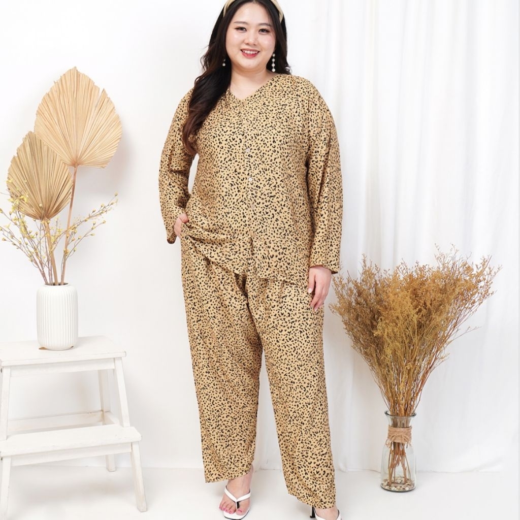 Piyama LD 140 Rayon Premium | One set Piyama Wanita Jumbo