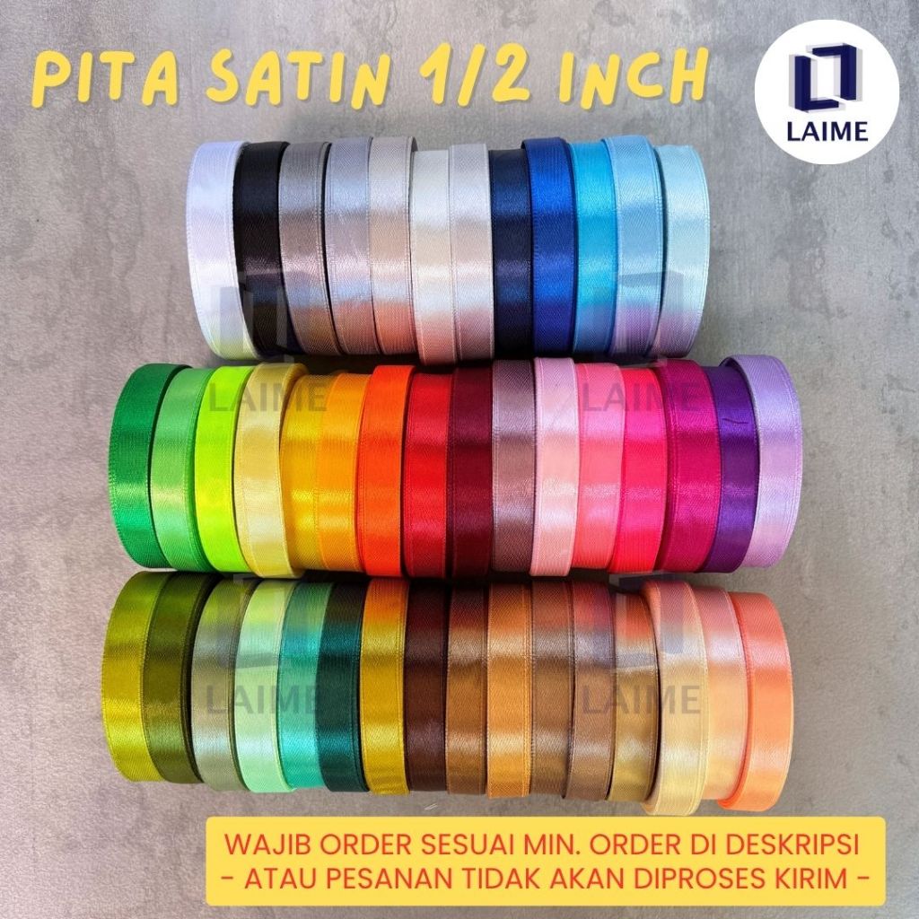 

Pita Satin 1/2 Inch - 1.2cm 1,2cm 1.2 cm 1,2 cm