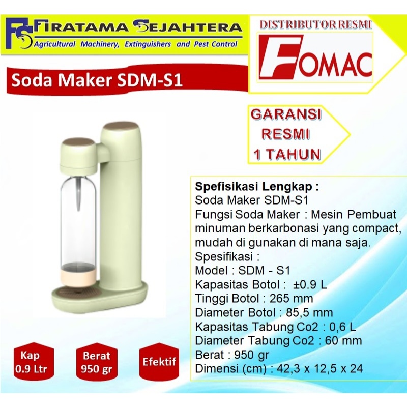 FOMAC Soda Maker SDM-S1 Mesin Pembuat Soda CO2 Gamoo