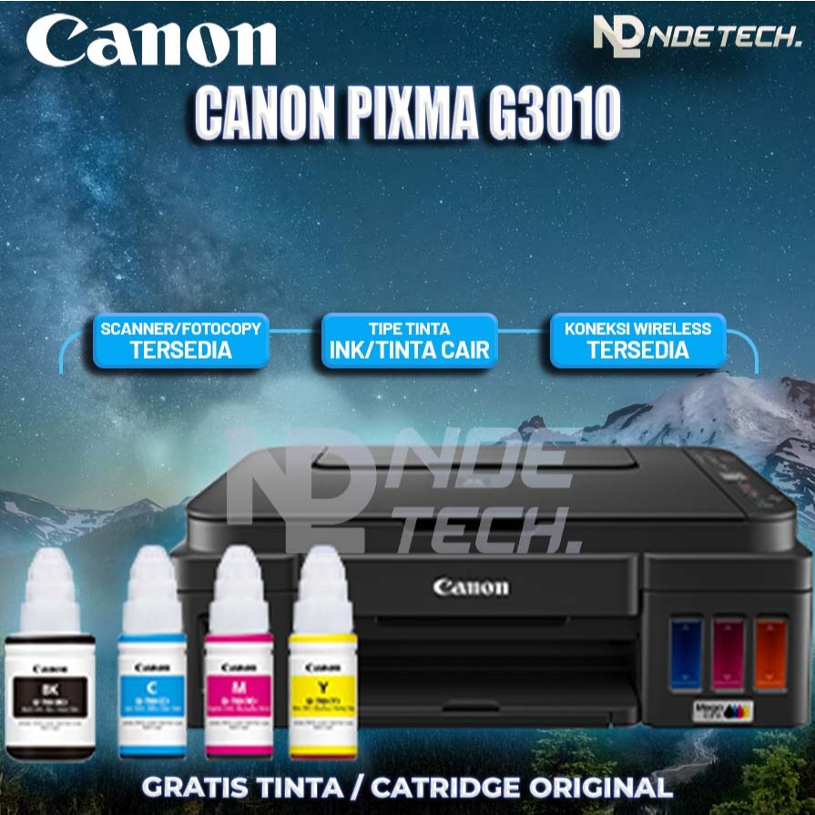 Printer Canon PIXMA G3010 - Free Tinta Original