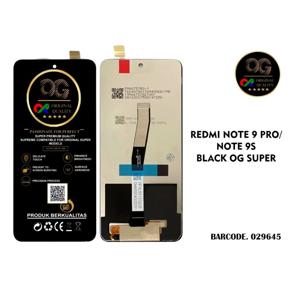 LCD TOUCHSCREEN XIOMI REDMI NOT 9 PRO/NOT 9S BLACK OG SUPER