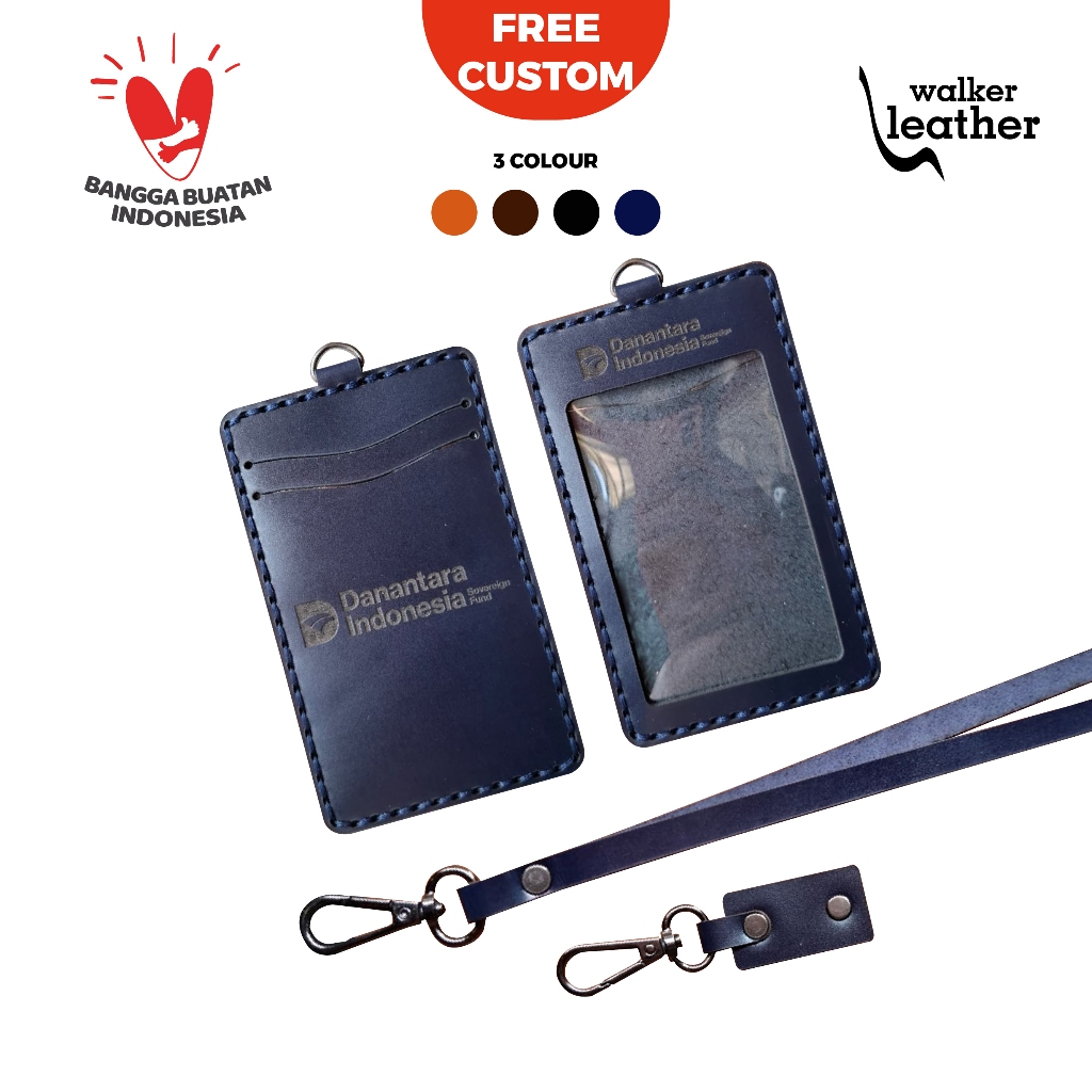 

Walker Leather Id Card Holder Kulit Free Custom