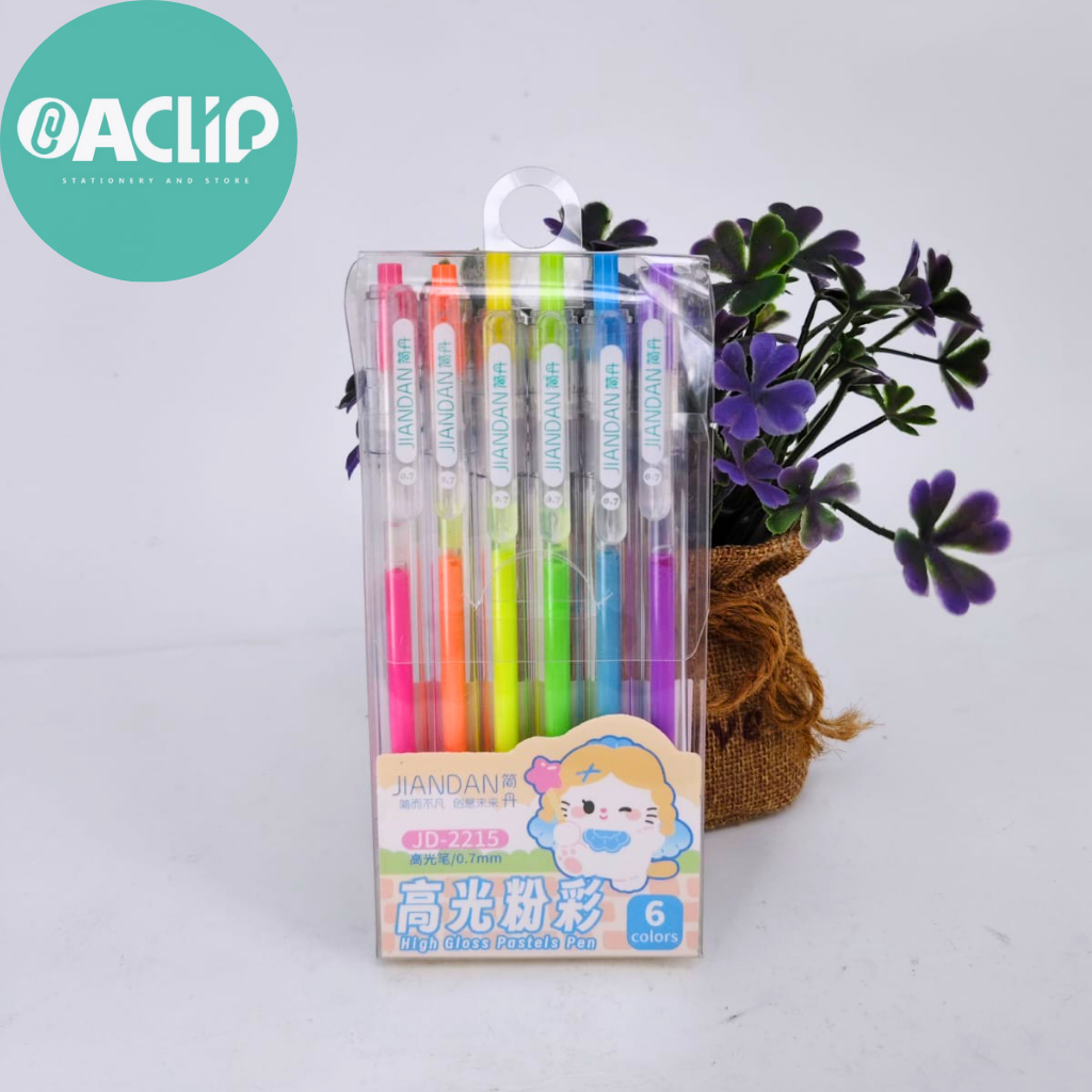 

PULPEN WARNA 6PCS I HIGH GLOSS PASTEL PEN
