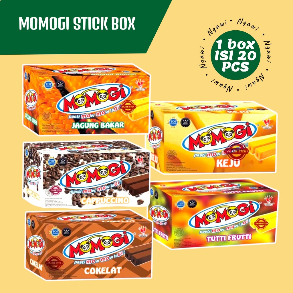 

MOMOGI STICK BOX ISI 20 x 15 GR, SNACK BOX MOMOGI