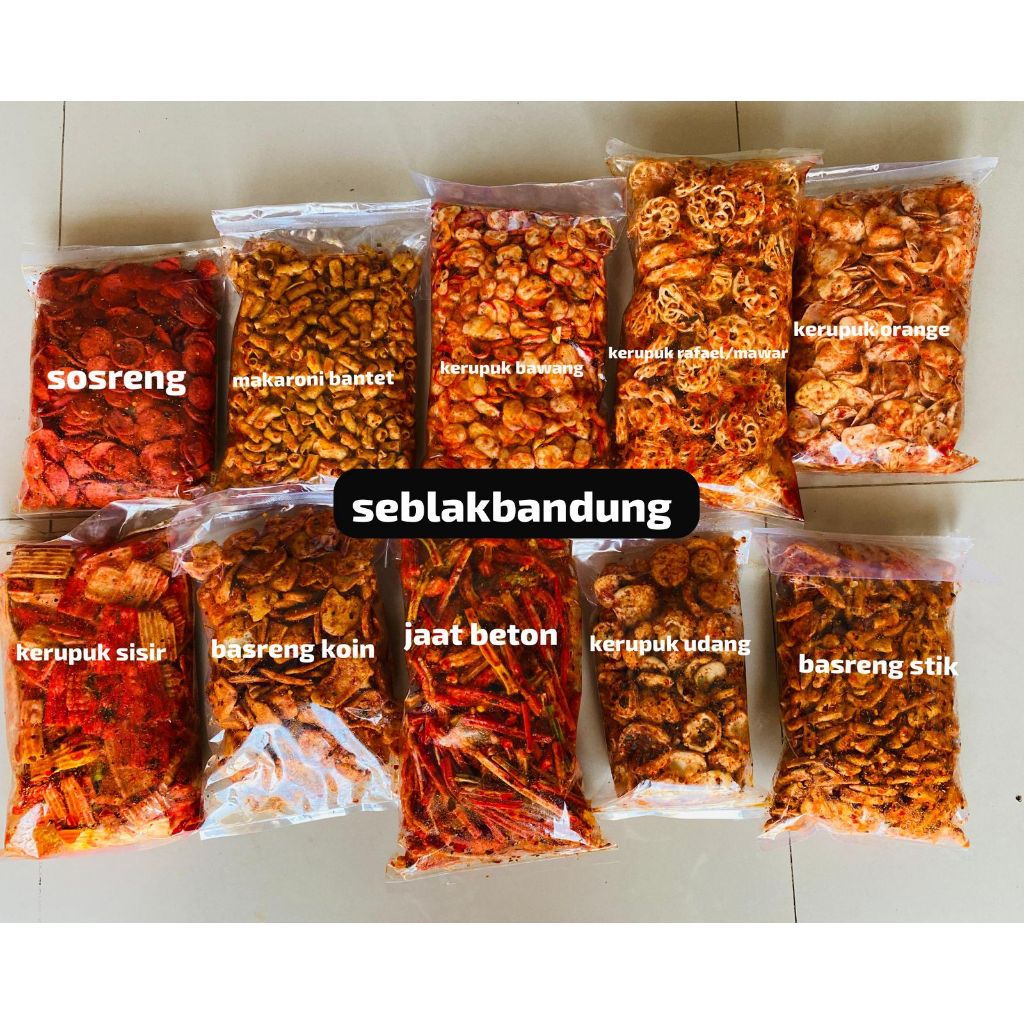 

SEBLAK MIX 1KG DAPAT 2 PRODUK KEMASAN 500GRAM/PAKET BUNDLING/PAKET HEMAT
