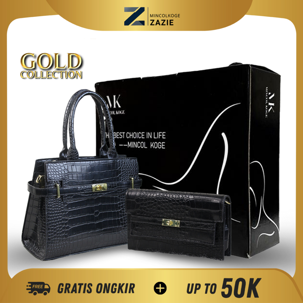 [FREE BOX] MK PRO Tas Fashion Wanita Tas Selempang Wanita Gift Set Tas Dompet Slingbag Wanita 2 In 1