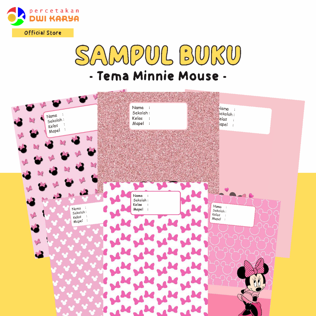 

[PAKET] SAMPUL BUKU MINNIE MOUSE 6 LEMBAR SAMPUL BUKU AESTHETIC