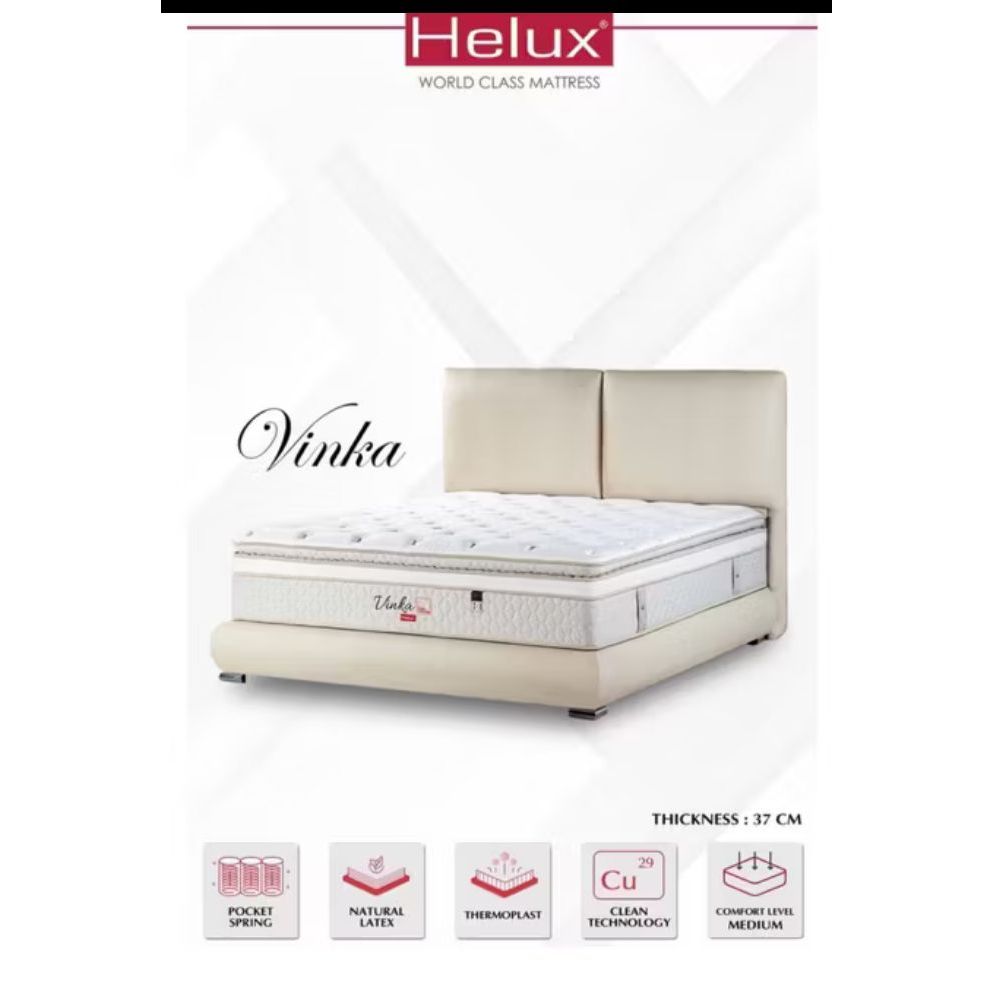 Springbed helux vinka berlatex tersedia berbagai ukuran