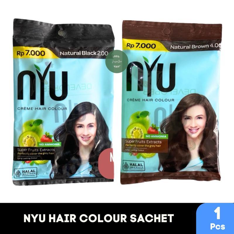 NYU CRÈME HAIR COLOUR SACHET NATURAL BLACK & NATURAL BROWN