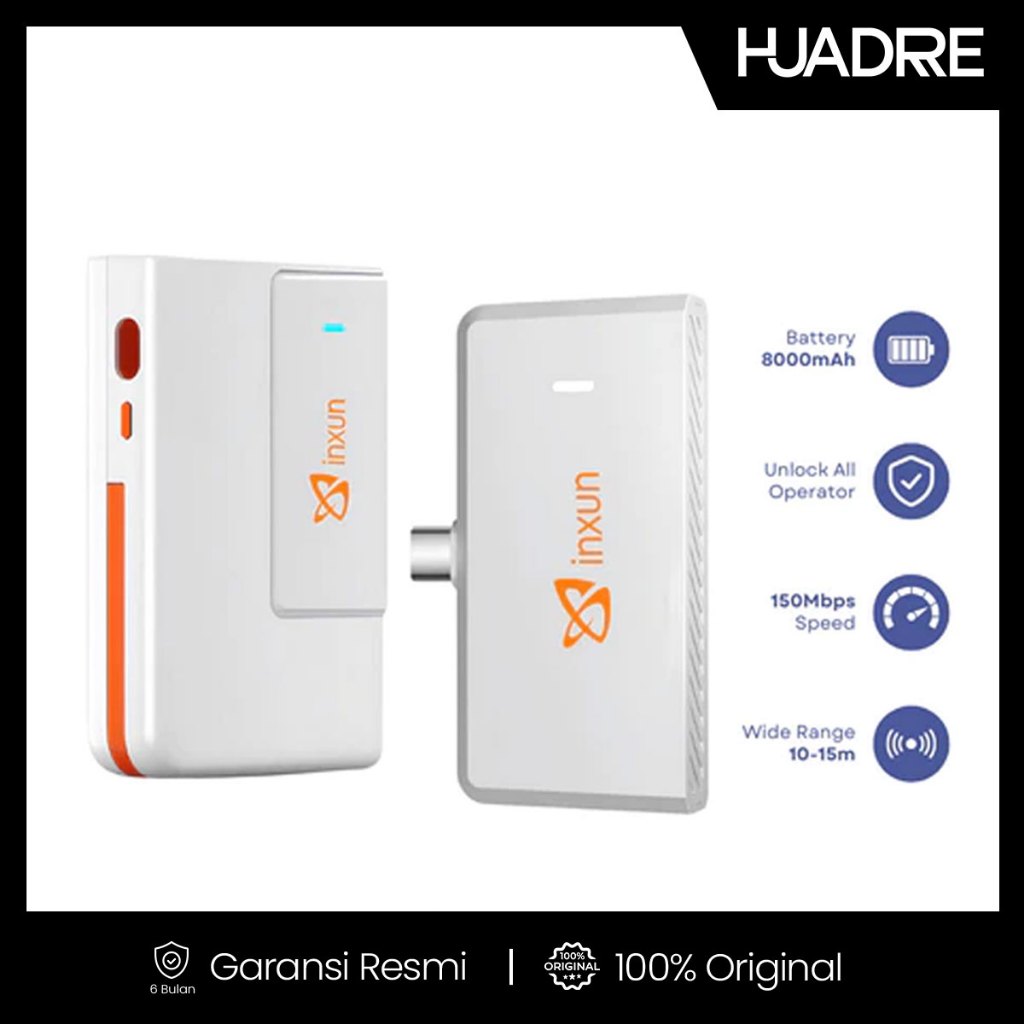 [FREE KUOTA 5GB] HUADRRE x XINXUN 4G LTE MiFi Router 8000mAh | All Operator | 150Mbps
