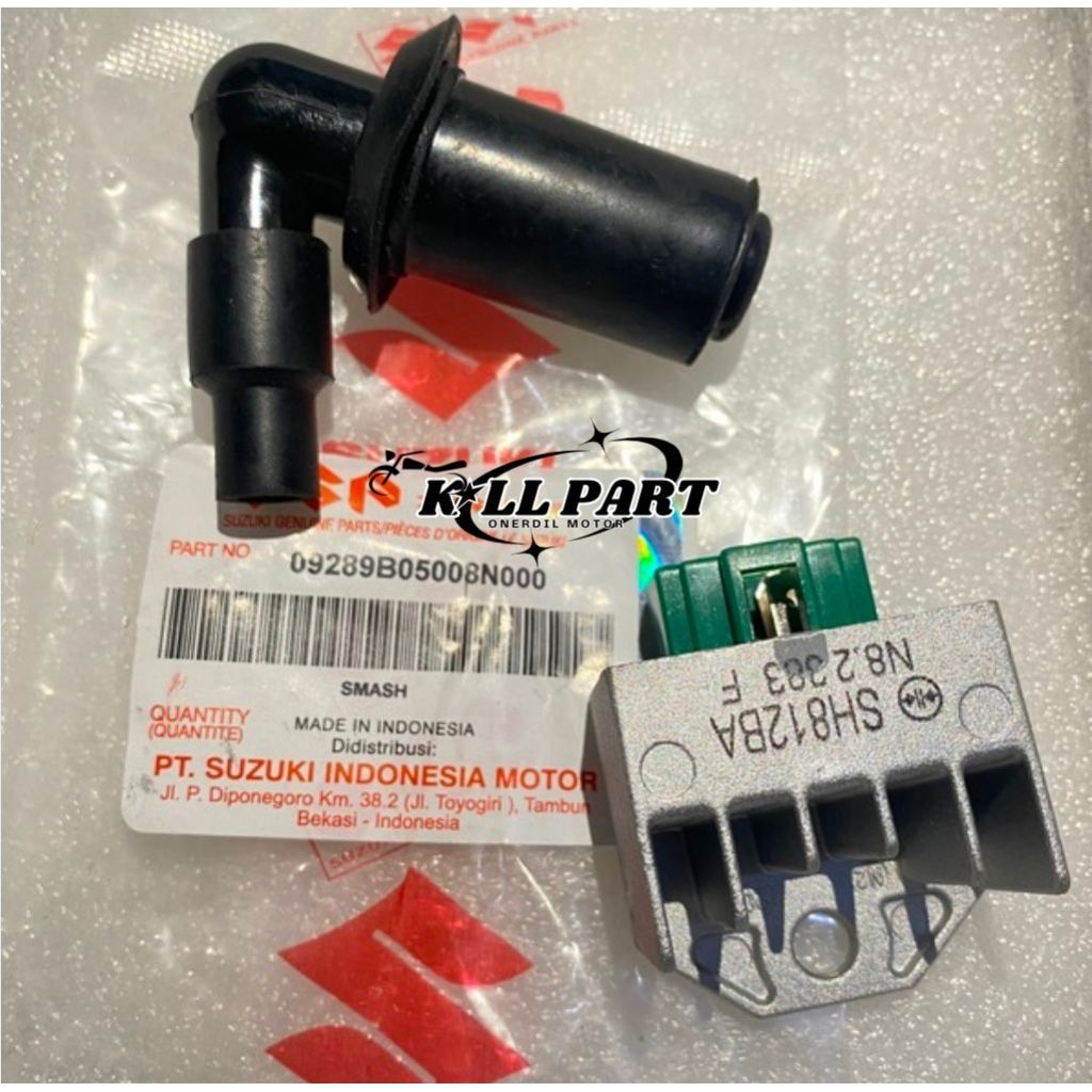 KIPROK REGULATOR+TUTUP BUSI MOTOR SUZUKI SMASH BERKUALITAS ORIGINAL