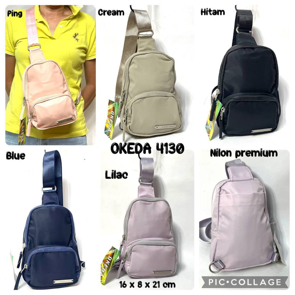 Okeda 4130 - Tas Selempang Wanita Pria Tas Pergi Tas Travel Tas Multifungsi Serbaguna
