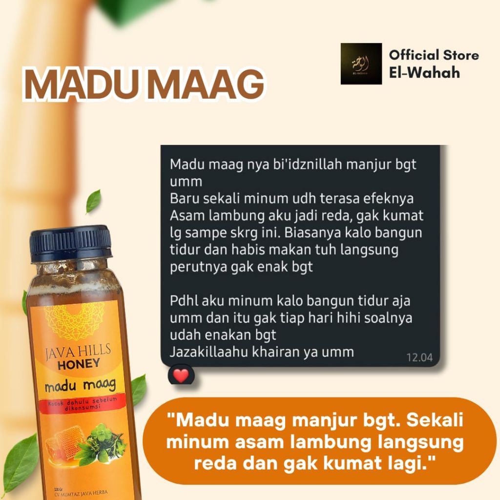 

Madu Maag Javahills honey