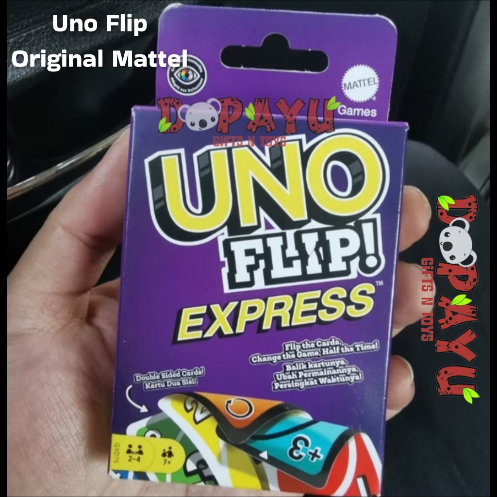 Kartu UNO FLIP ORIGINAL Uno Card Board Family Game Mainan Seru