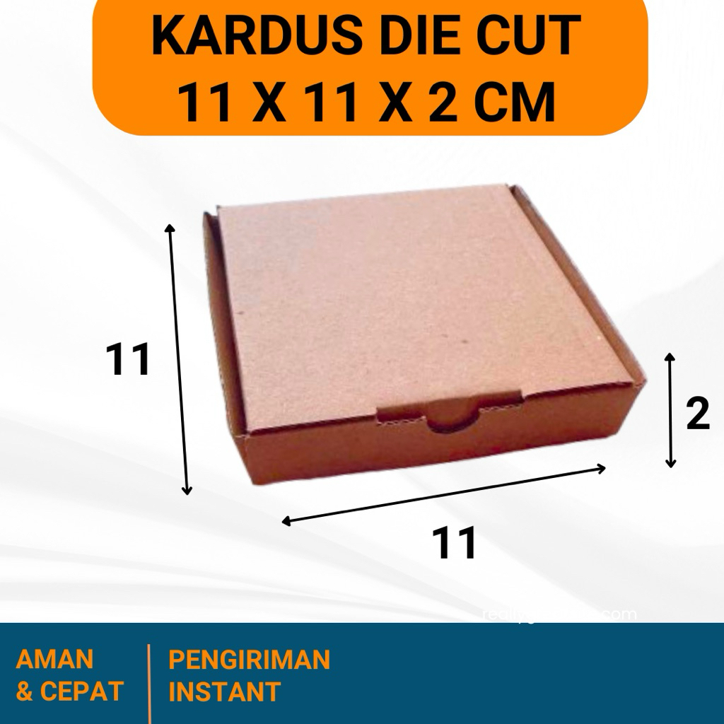 

KARDUS 11x11x2 cm/ BOX KARTON CORUGATED DIE CUT E-FLUTE