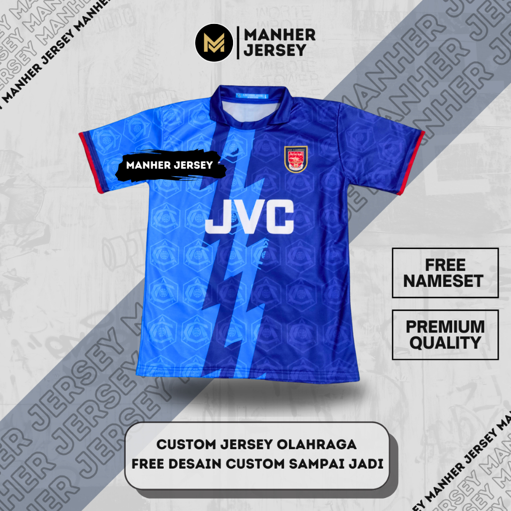JERSEY ARSENAL1994 1995 VINTAGE CLASSIC FULL PRINTING