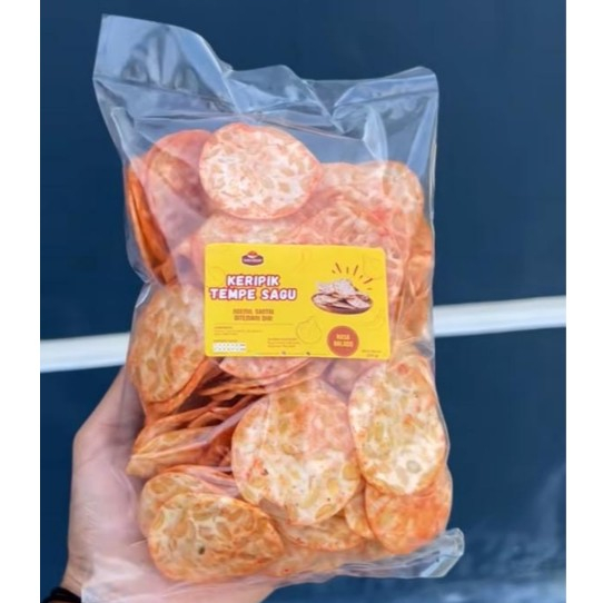 

[KERIPIK TEMPE SAGU BALADO] Super Renyah | Camilan Tempe Pedas Gurih | Snack Tempe Homemade