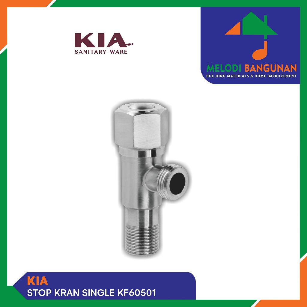 Kia - Angle Valve + Stop Keran + Kran + Katup Sudut Single Kf 60501 Kf60501