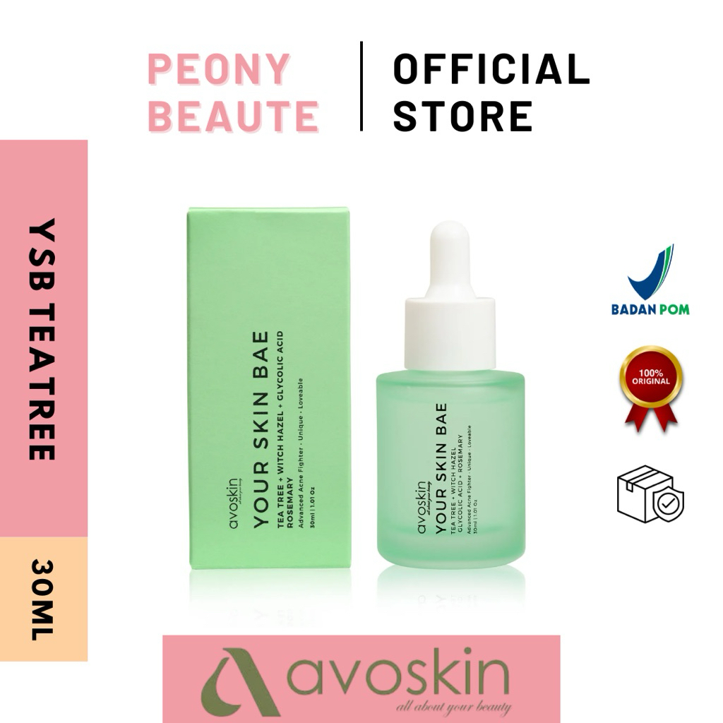 Near ED 10/2025 Avoskin Your Skin Bae Serum Tea Tree + Witch Hazel + Glycolic Acid + Rosemary 30 ml