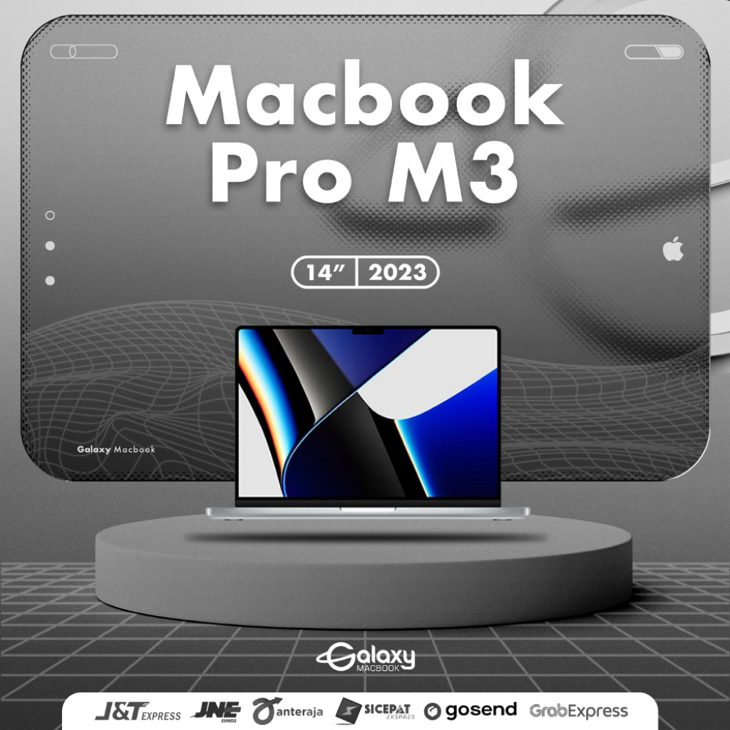MacBook Pro Chip M3 2023 14 inch Second/New Original Bergaransi