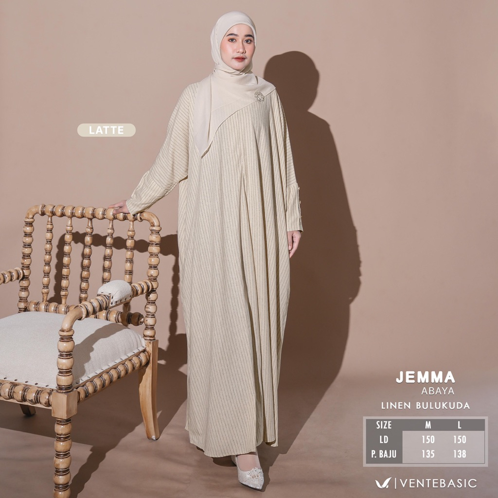 JEMMA ABAYA DRESS MOTIF SALUR BY VENTE