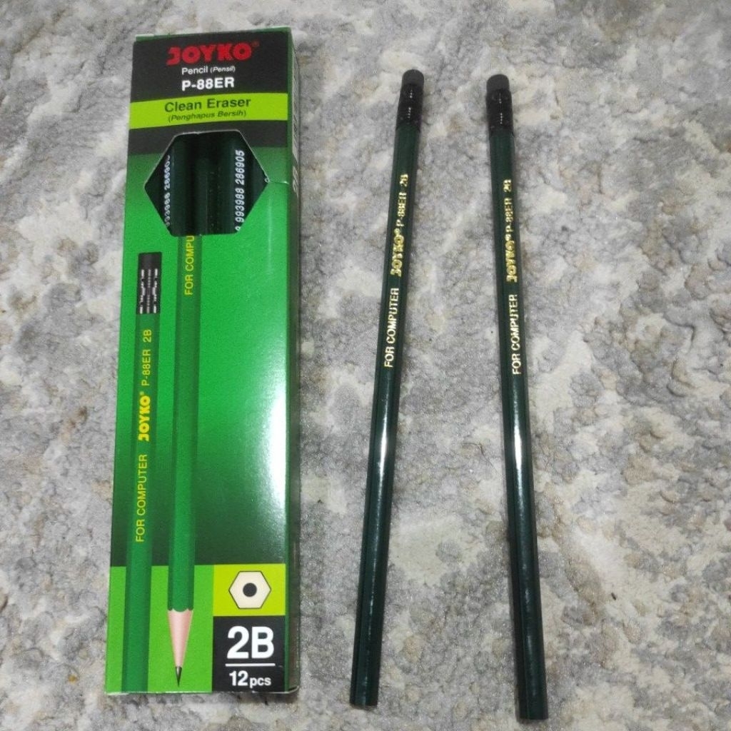 

Pensil Joyko P-88ER 2B pensil kayu dengan penghapus bersih
