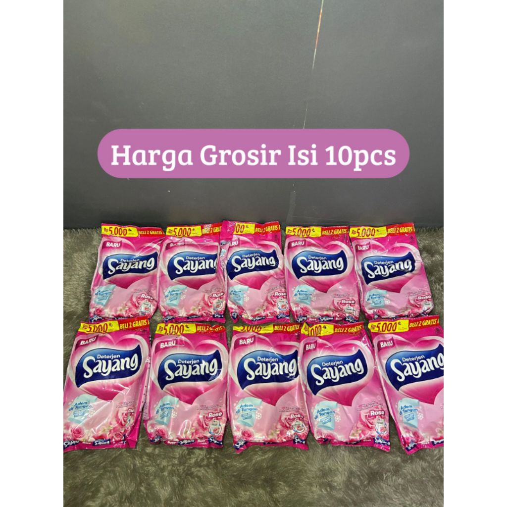 (Grosir 5pcs) Sabun Sayang/ Sabun Cuci Baju Sayang/ Sabun Deterjen Bubuk 220gram Paket Hemat Harga G