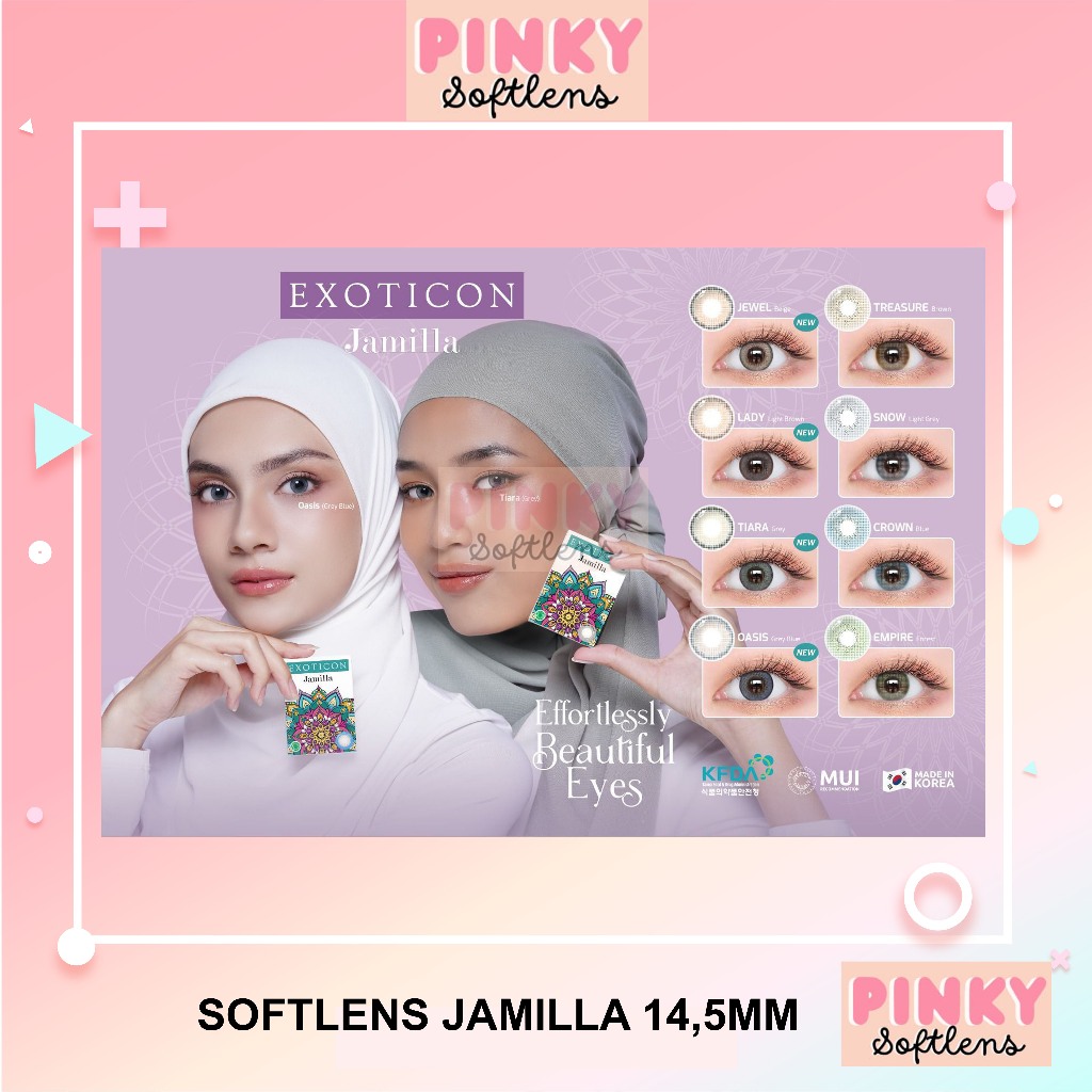 Softlens X2 JAMILLA 14,5 MM Normal & Minus (-0,50 S/D -6,00) By X2 Exoticon / Soflen Jamilla / Softl