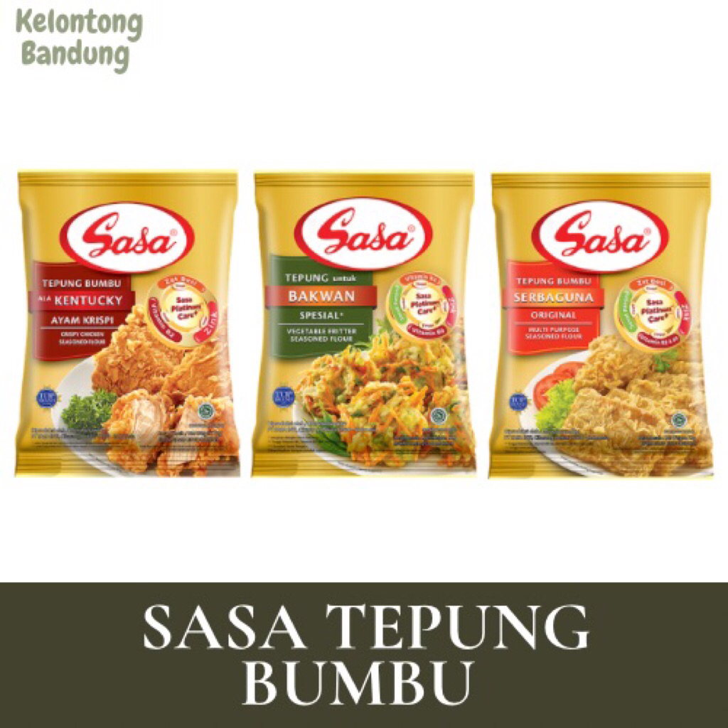 

Sasa Tepung Bumbu Serbaguna / Tepung Bumbu Ala Kentucky / Tepung Bakwan Spesial 1RCG/10PC
