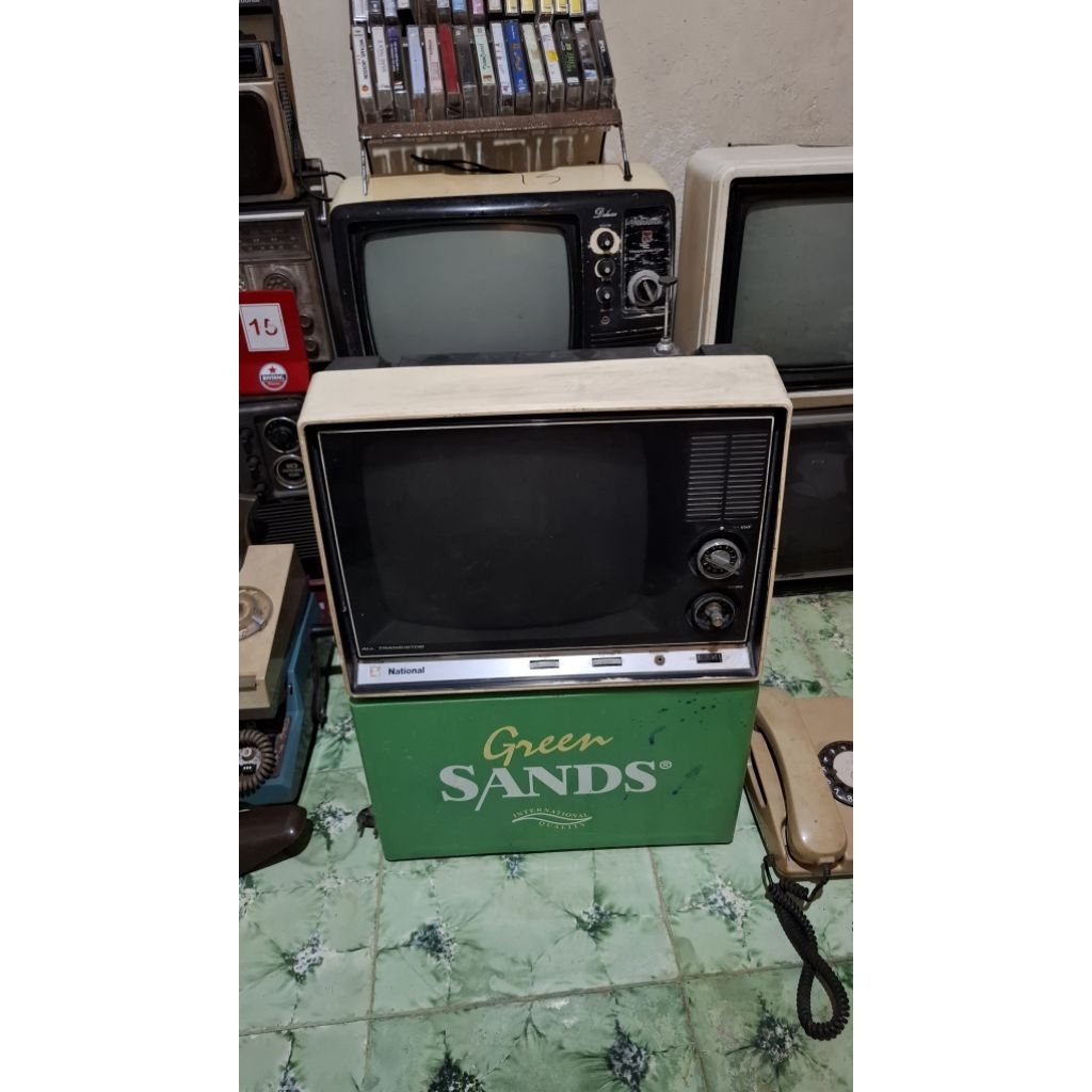 Tv national 12inch lawas jadul antik display vintage kuno Anggap mati 675rb