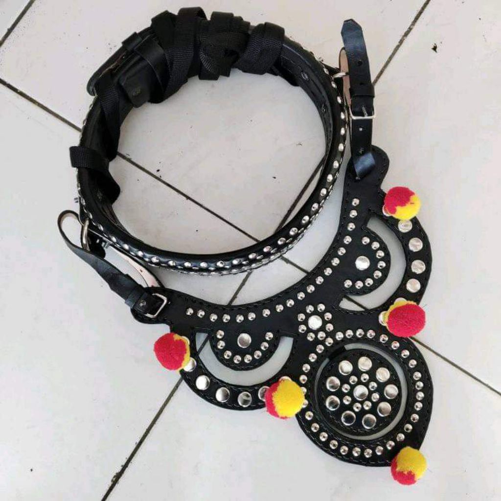 kalung domba gongseng dari kulit asli
