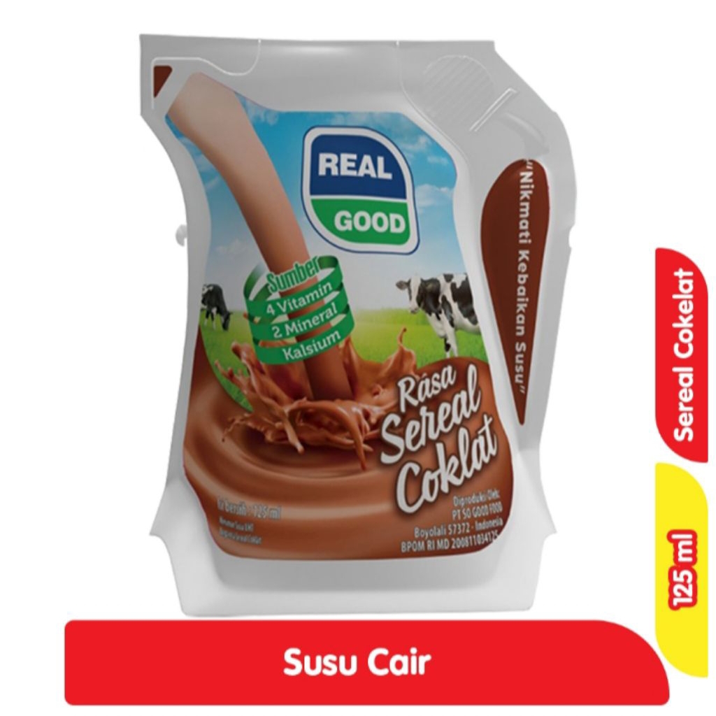 

Real Good Susu UHT Sereal Coklat 40×125 ml