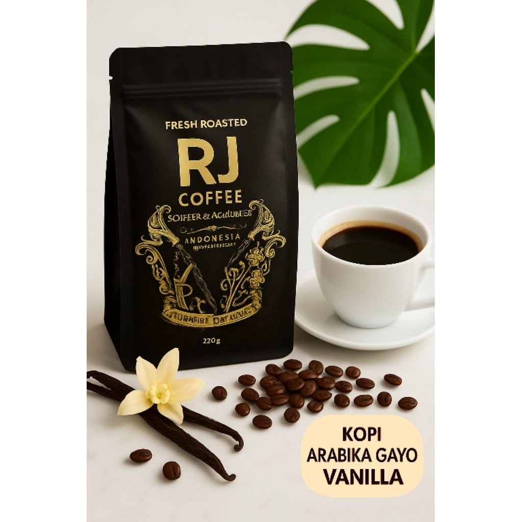 

RJ Coffee - Kopi Arabika Gayo Rasa Vanilla 100% Premium Asli Aceh