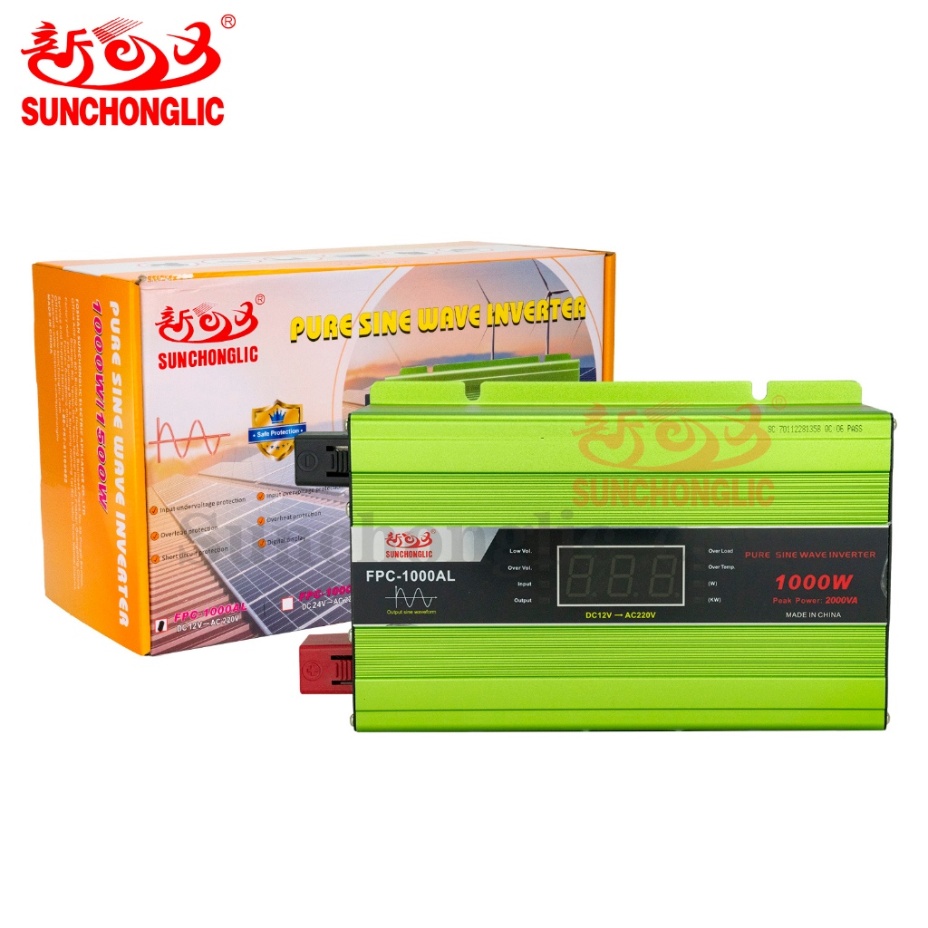 Inverter Sunchonglic SCL Pure Sine Wave 1000 VA 1000 Watt inverter PSW 1000W FPC-1000A sinus murni