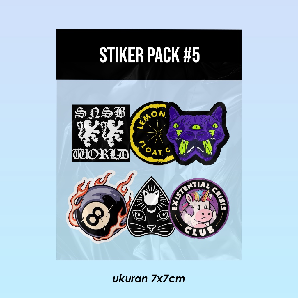 

Sticker Pack Bahan Vinyl Waterproof #4