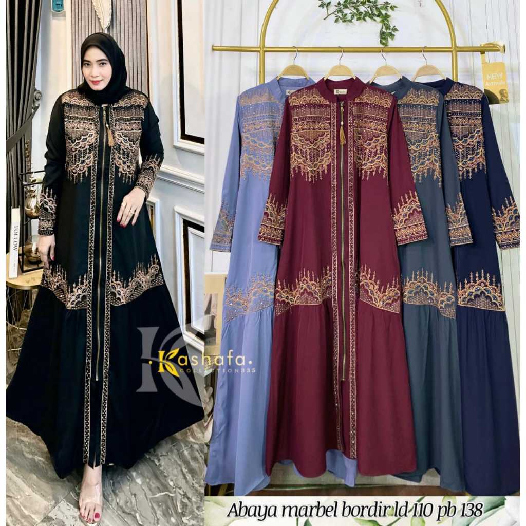 FAZA Gamis Turki Terbaru Abaya Mewah Bordir Original