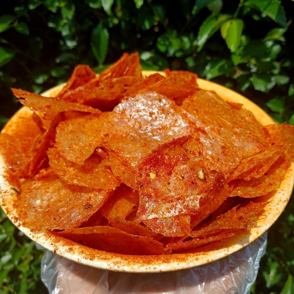 

keripik Kaca Pedas Daun Jeruk Kemasan 500gr