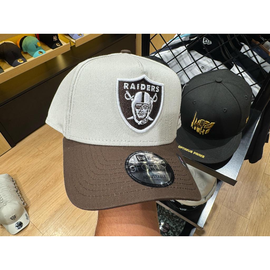 Topi New Era 9Forty A-Frame Las Vegas Raiders 2-Tone Vintage Stone Walnut Snapback Cap 100% Original