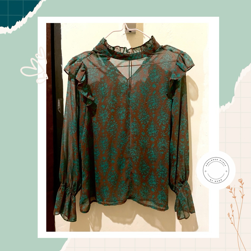 (PRELOVED) Kemeja Blouse Floral