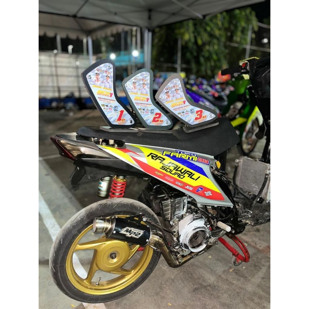 knalpot beat roadrace 130cc tune up mp2 muffler type sr3 black