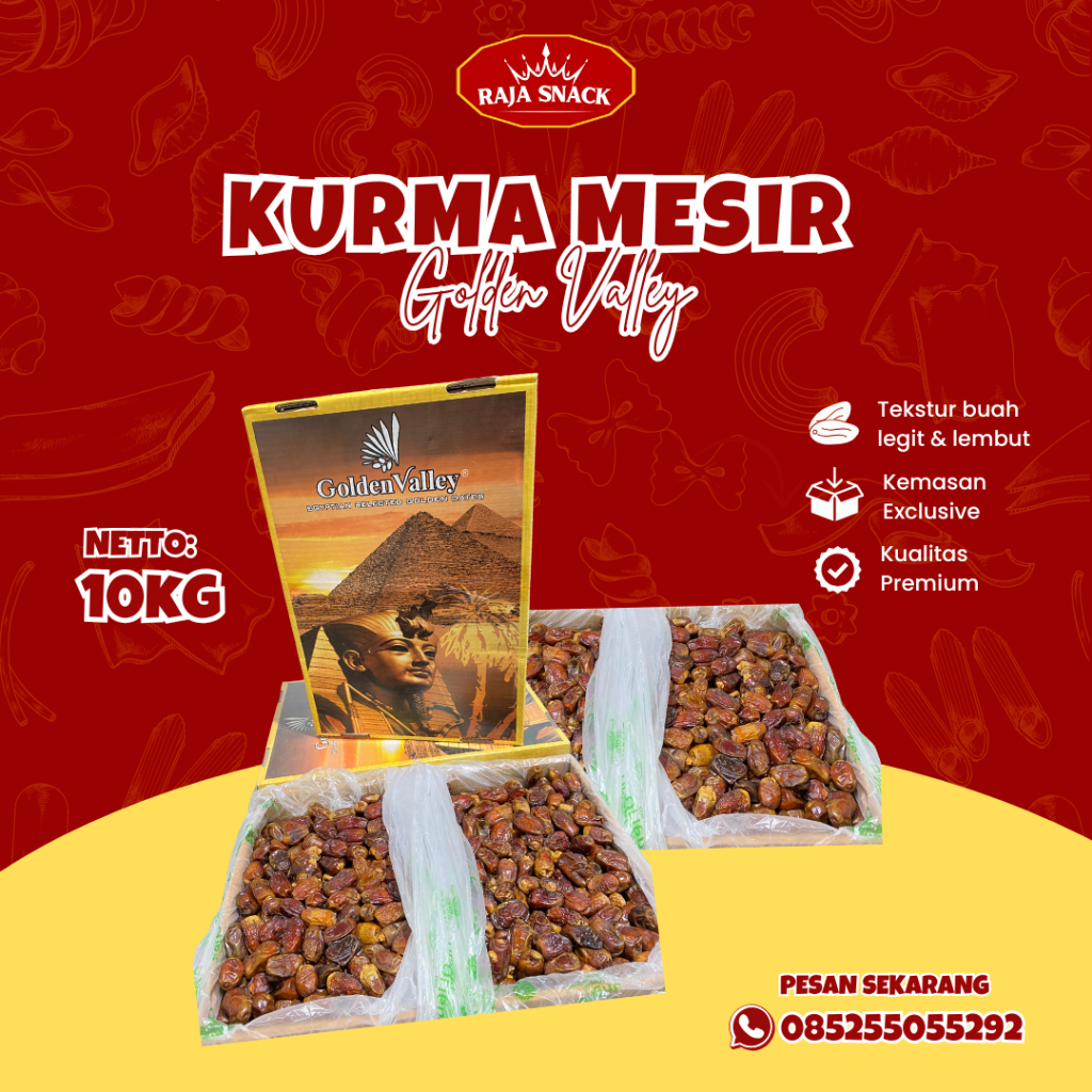 

Kurma Mesir Madu Jumbo Golden Valley 1Kg dan 500Gr Buah Tebal dan manis Makanan Khas Mesir Buah Premium Oleh-oleh Umroh Haji